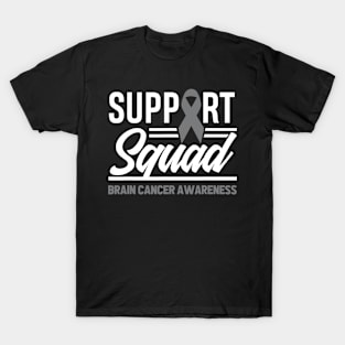 Support Squad Brain Cancer Awareness T-Shirt